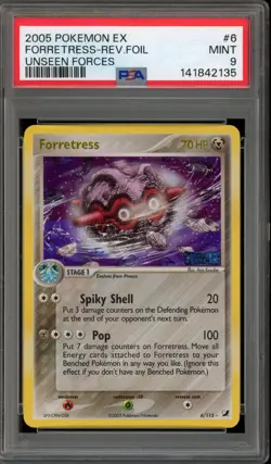 Pokemon Forretress EX Unseen Forces Reverse Holo Rare #6 PSA 9 Mint - Image 1