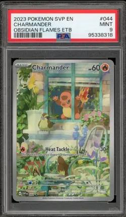 Pokemon Charmander Obsidian Flames ETB Promo SVP EN 044 PSA 9 Mint - Image 1
