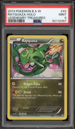 Pokemon Rayquaza Legendary Treasures Holo Rare #93 PSA 9 Mint - Image 1