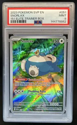 2023 Pokemon SV Black Star Promos Snorlax #051 PSA 9 - Image 1