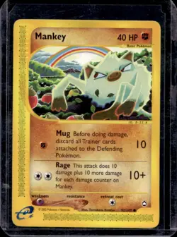 2003 Pokemon Aquapolis Mankey #92/147 - Image 1
