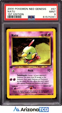 Pokemon 2000 Natu 67/111 1st Edition Neo Genesis PSA 9 - Image 1