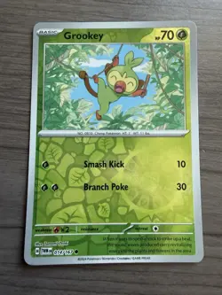 Pokemon TCG Grookey 14/167 Reverse Holo Twilight Masquerade LP - Image 1