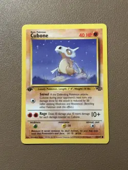 1999 Pokemon 1st Edition Jungle #50/64 Cubone LP WOTC Arita - Image 1