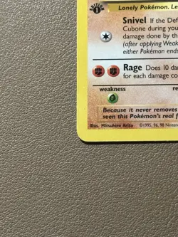 1999 Pokemon 1st Edition Jungle #50/64 Cubone LP WOTC Arita - Image 5