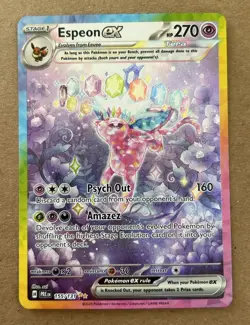 Espeon ex 155/131 Prismatic Evolutions Holo SIR Pokemon Eeveelutions - Image 1
