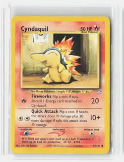 Cyndaquil 57/111 Common Neo Genesis Pokemon Lightly Played - Image 1