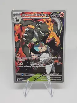 Team Rocket's Houndoom 191/182 Illustration Rare Destined Rivals Pokemon NM - Image 1