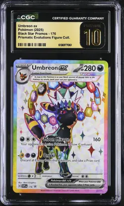 2025 Pokemon Umbreon Ex Black Star Promos 176 CGC PRISTINE 10 - Image 1