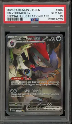 Pokemon N's Zoroark ex Journey Together Special Illustration Rare #185 PSA 10 - Image 1