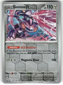 Genesect 040/064 Uncommon Shrouded Fable Pokemon Reverse Holo Near Mint - Image 1