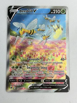 Pokemon TCG Beedrill V Alternate Art Astral Radiance 161/189 NM Condition - Image 1