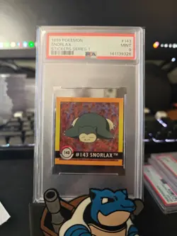 1999 POKEMON STICKERS SER 1 Snorlax- PSA 9 - Image 1