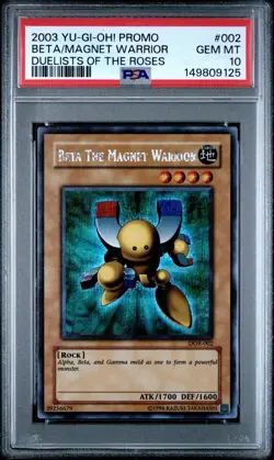 Yugioh PSA 10 Beta The Magnet Warrior DOR-002 Prismatic Secret Rare NEW CERT - Image 1