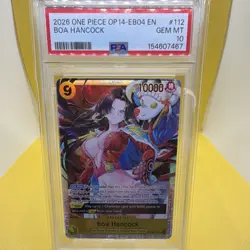 One Piece CCG Boa Hancock OP14-EB04 112 Full Art Foil Bandai PSA 10 English - Image 1