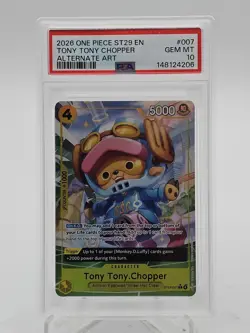 TONY TONY CHOPPER 2026 ONE PIECE ST29 #ST29-007 ALTERNATE ART PSA 10 Q2029 - Image 1