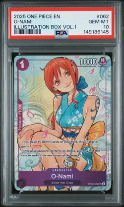 O-Nami Illustration Box Vol.1 OP05-062 One Piece Promos English PSA 10 - Image 1