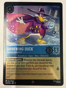 Darkwing Duck-Dashing Gadgeteer Super Rare Disney Lorcana EN 11 150/204 Foil - Image 1