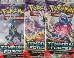 Pokemon Temporal Forces : 3 Booster Packs New Sealed Scarlet & Violet - Image 1