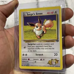 Pokemon Card Lt. Surge's Eevee 51/132 Regular Gym Challenge Uncommon LP Card TCG - Image 2