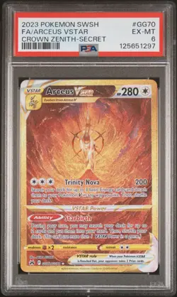 2023 POKEMON SWORD & SHIELD CROWN ZENITH SECRET FULL ART/ARCEUS VSTAR PSA 6 - Image 1