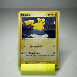 Pikachu Corrected Back ~ POP Series 5 12/17 ~ Holo Pokemon Card ~ Played - Image 1