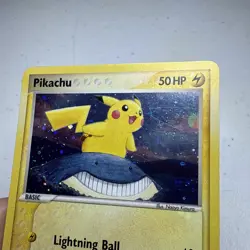 Pikachu Corrected Back ~ POP Series 5 12/17 ~ Holo Pokemon Card ~ Played - Image 4