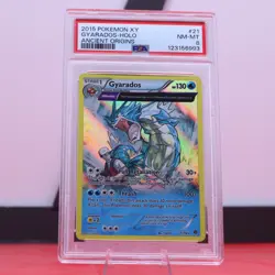 2015 Pokemon XY Ancient Origins Holo 21 Gyarados PSA 8 - Image 1