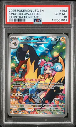 2025 POKEMON JTG EN-JOURNEY TOGETHER ILLUSTRATION RARE IONO'S KILOWATTREL PSA 10 - Image 1