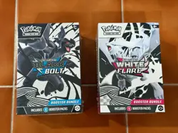 Pokemon Black Bolt and White Flare Booster Bundle Set of 2 Sealed New US English - Image 1