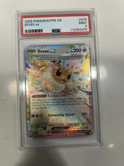 2025 POKEMON PRE EN-PRISMATIC EVOLUTIONS SURPRISE BOX EXCLUSIVE EEVEE EX PSA 9 - Image 1