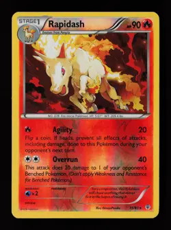 Rapidash 15/83 Reverse Holo Rare Generations Pokemon Card - Image 1