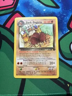 Dark Dugtrio 23/82 Team Rocket WOTC 1999 Pokemon Card Non Holo MP - Image 1