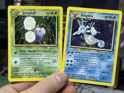 Kingdra 8/111 Jumpluff 7/111 Neo Genesis 2000 Holo Vintage Pokemon Card Lot WOTC - Image 1