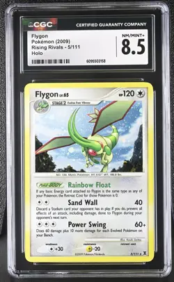 CGC 8.5 Flygon 5/111 Holo Rising Rivals Pokemon Card - Image 1