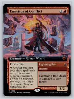 Emeritus of Conflict (Extended Art) 332 Secrets of Strixhaven MTG Foil NM - Image 1