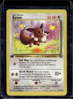 1999 Pokemon Jungle 1st Edition Eevee #51/64 - Image 1
