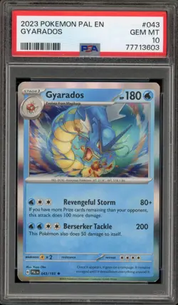 Pokemon Gyarados Paldea Evolved Holo Rare #043 PSA 10 Gem Mint - Image 1