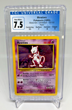 CGC 7.5 - 1999 Pokemon MEWTWO Holo #10 - Image 1