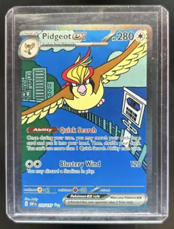 2023 Pokemon SV Obsidian Flames Pidgeot ex Special Illustration Rare #225/197 - Image 1