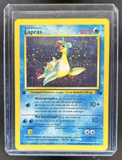 1999 Pokemon Fossil 1st Edition Dutch Lapras Holo #10/62 - Image 1