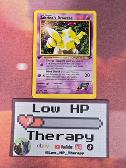 ✨ Sabrina's Drowzee 95/132 Gym Challenge 1st Edition WOTC Pokemon - Image 3