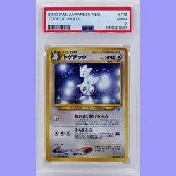Pokemon Japanese Togetic Holo No. 176 Neo PSA 9 MINT - Image 1