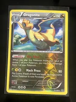 Dragonite 51/108 LP Roaring Skies Reverse Holo Rare Pokemon TCG Card 2015 - Image 1
