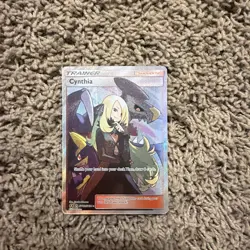 Cynthia Full Art Pokemon TCG Supporter Trainer Card Hidden Fates SV82/SV94 - Image 2
