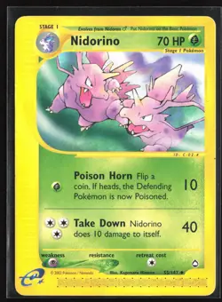 Pokemon TCG - Nidorino Uncommon Aquapolis 055/147 MP - Image 1