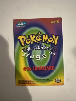 Charizard E6 of 12 Topps Pokemon TV Animation Series - Image 2