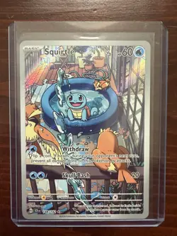 Pokemon TCG Stellar Crown #148/142 Squirtle Illustration Rare - Image 1