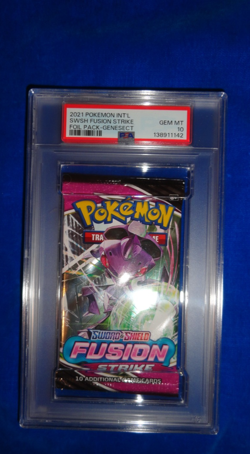 2021 Pokemon Intl'l SWSH Fusion Strike Foil Pack Genesect PSA 10 GEM MINT! - Image 4