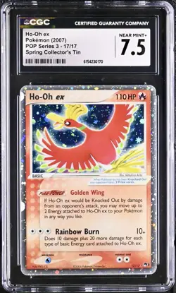 Pokemon Ho-Oh ex (Holo) 017/017 POP Series 3 Holo - CGC 7.5 - Image 1